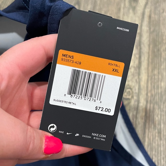 NWT Nike NBA Team Player Issue Basketball Jersey Vest Reversible Navy Blue XXL - Picture 5 of 6